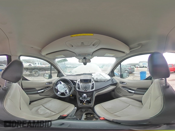 2015 Ford Transit Connect XLT z VIN NM0GE9F7XF1195100, wystawiony jako Copart lot #86870364 z przebiegiem 54 491 mil mil oraz Szkoda całkowita • Salvage title. Historia ofert i sprzedaży dostępna na DreamBid. Obrazek 14.