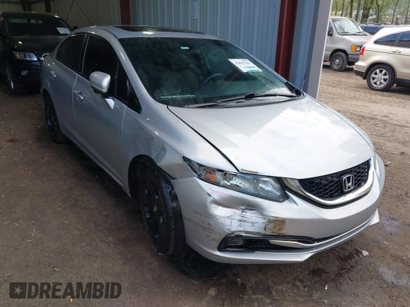 2014 Honda Civic Sedan EX with VIN 2HGFB2F86EH553768, listed as a IAAI auction lot 42042742 with 185,342 mi miles. Bid and sale history available at carsss.com. Image 1.