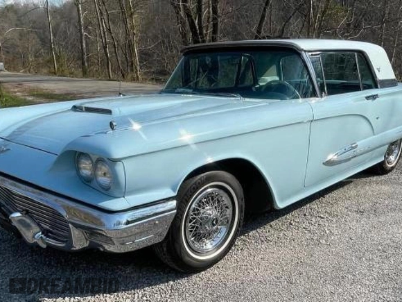 1959 Ford Thunderbird с VIN J9YH146358, выставлен на аукционе Copart как лот 65857145 с пробегом 12 500 миль миль и Чистый • Clean title. История ставок и продаж доступна на DreamBid. Изображение 2.