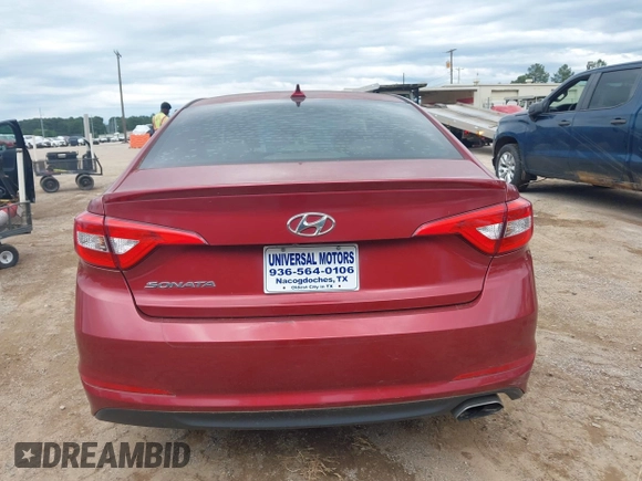 2016 Hyundai Sonata SE with VIN 5NPE24AFXGH424650, listed as a IAAI auction lot 42192639 with 126,632 mi miles and . Bid and sale history available at carsss.com. Image 16.
