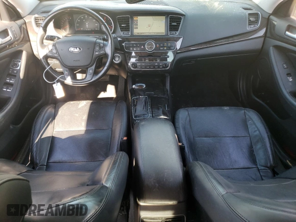 2015 Kia Cadenza Premium with VIN KNALN4D79F5180889, listed as a Copart auction lot 68486404 with 106,196 mi miles and Salvage Title. Bid and sale history available at carsss.com. Image 8.