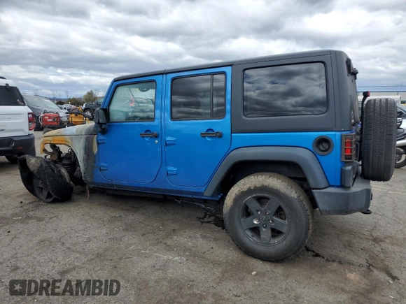 2016 Jeep Wrangler Unlimited Sport with VIN 1C4BJWDG8GL195953, listed as a Copart auction lot 53253345 with Not Provided miles and Salvage Title. Bid and sale history available at DreamBid. Image 2.