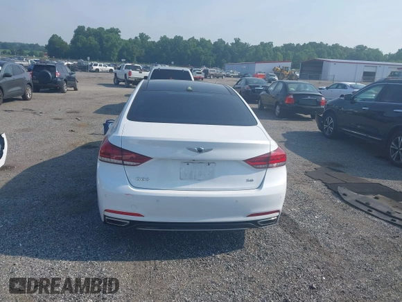2018 Genesis G80 3.8L with VIN KMHGN4JE5JU234464, listed as a IAAI auction lot 42475378 with 86,243 mi miles and . Bid and sale history available at DreamBid. Image 16.
