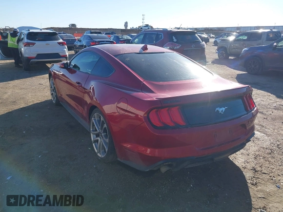 2021 Ford Mustang EcoBoost with VIN 1FA6P8TH8M5129026, listed as a IAAI auction lot 41451125 with 52,018 mi miles. Bid and sale history available at carsss.com. Image 3.