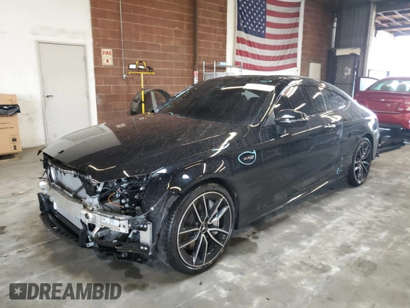 2023 Mercedes-Benz C 43 AMG with VIN W1KWJ6EB8PG124979, listed as a Copart auction lot 45275515 with 6,275 mi miles and Salvage Title. Bid and sale history available at carsss.com. Image 1.