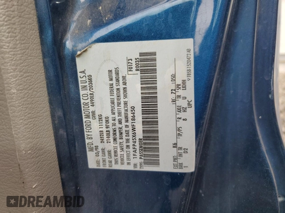 1998 Ford Mustang GT z VIN 1FAFP45X6WF186450, wystawiony jako Copart lot #45398475 z przebiegiem 124 697 mil mil oraz Szkoda całkowita • Salvage title. Historia ofert i sprzedaży dostępna na DreamBid. Obrazek 14.