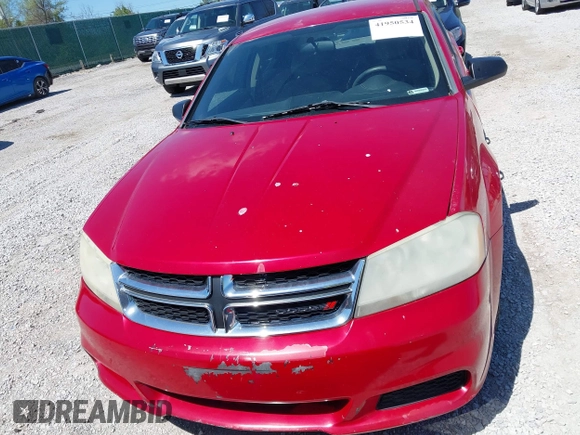 2013 Dodge Avenger SE with VIN 1C3CDZAB3DN544513, listed as a IAAI auction lot 41950534 with 239,295 mi miles and . Bid and sale history available at carsss.com. Image 6.