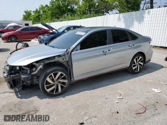 2019 Volkswagen Jetta S with VIN 3VW6T7BU4KM195897, listed as a Copart auction lot 58821015 with 46,021 mi miles and Salvage title. Bid and sale history available at DreamBid. Image 1.
