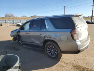 2023 Chevrolet Tahoe LT with VIN 1GNSKNKD9PR248468, listed as a Copart auction lot 44017035 with 0 mi miles and Salvage Title. Bid and sale history available at carsss.com. Image 2.