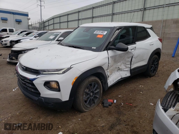 2022 Chevrolet TrailBlazer LS with VIN KL79MNSL3NB016248, listed as a Copart auction lot 69701982 with 21,735 mi miles. Bid and sale history available at carsss.com. Image 1.