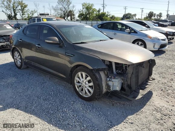 2015 Kia Optima EX with VIN 5XXGN4A7XFG360340, listed as a Copart auction lot 53331375 with 217,331 mi miles and Salvage Title. Bid and sale history available at carsss.com. Image 4.