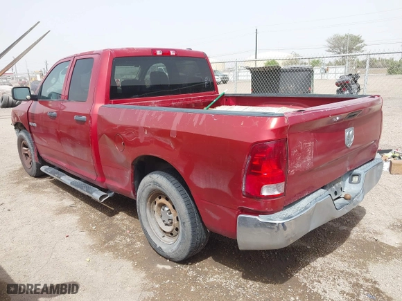 2010 Dodge Ram 1500 ST with VIN 1D7RB1GKXAS134752, listed as a IAAI auction lot 41804336 with 154,908 mi miles. Bid and sale history available at carsss.com. Image 3.