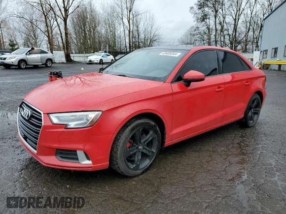 2017 Audi A3 Sedan Premium with VIN WAUAUGFF4H1036323, listed as a Copart auction lot 43409344 with 76,897 mi miles. Bid and sale history available at carsss.com. Image 1.