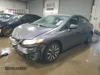 2015 Honda Civic EX-L z VIN 19XFB2F97FE103406, wystawiony jako Copart lot #48545965 z przebiegiem 112 838 mil mil oraz Szkody całkowita. Historia ofert i sprzedaży dostępna na DreamBid. Obrazek 1.