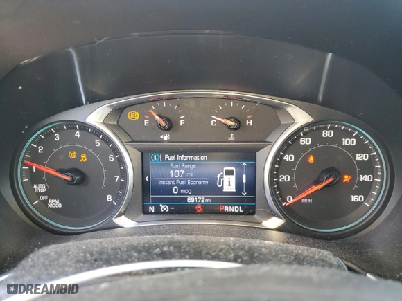 2020 Chevrolet Equinox LT with VIN 2GNAXUEV7L6171245, listed as a Copart auction lot 51435795 with 69,172 mi miles and Salvage Title. Bid and sale history available at carsss.com. Image 9.