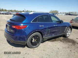 2013 Infiniti FX with VIN JN8BS1MW4DM100158, listed as a Copart auction lot 52123965 with 52,910 mi miles and Salvage Title. Bid and sale history available at DreamBid. Image 3.
