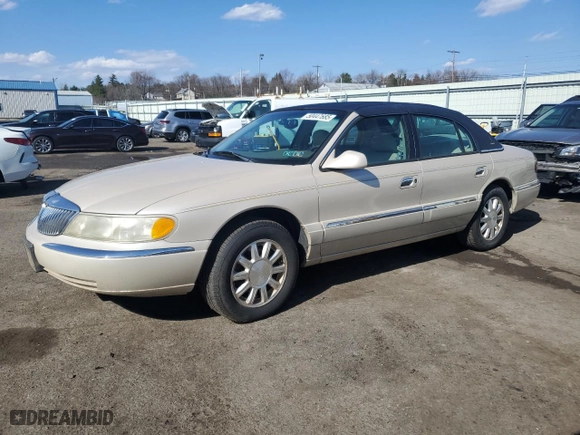 1999 Lincoln Continental with VIN 1LNHM97V1XY610090, listed as a Copart auction lot 50447685 with 105,375 mi miles and Clean Title. Bid and sale history available at carsss.com. Image 1.