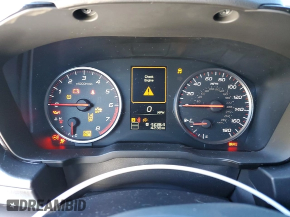 2024 Subaru WRX Premium with VIN JF1VBAH63R9803754, listed as a Copart auction lot 89322505 with 4,238 mi miles and Salvage title. Bid and sale history available at DreamBid. Image 9.
