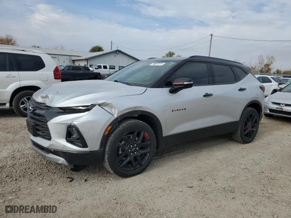 2022 Chevrolet Blazer LT with VIN 3GNKBDRSXNS168587, listed as a Copart auction lot 78037614 with 44,075 mi miles and Salvage Title. Bid and sale history available at carsss.com. Image 1.