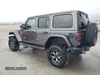 2021 Jeep Wrangler Unlimited Rubicon with VIN 1C4JJXFM1MW760378, listed as a Copart auction lot 43806965 with 38,542 mi miles and Salvage Title. Bid and sale history available at carsss.com. Image 2.