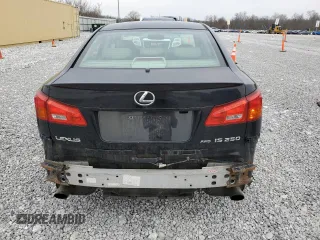 2006 Lexus IS 250 with VIN JTHCK262862007334, listed as a Copart auction lot 52905705 with 210,695 mi miles and Salvage Title. Bid and sale history available at DreamBid. Image 6.