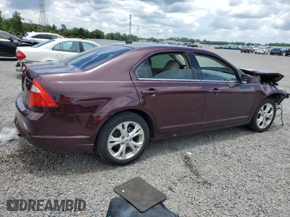 2012 Ford Fusion SE with VIN 3FAHP0HA9CR254926, listed as a Copart auction lot 61938685 with 62,483 mi miles and Salvage title. Bid and sale history available at DreamBid. Image 3.