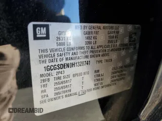 2017 Chevrolet Colorado 2WD Z71 with VIN 1GCGSDEN0H1328741, listed as a Copart auction lot 81466174 with Not provided miles and Salvage title. Bid and sale history available at DreamBid. Image 12.