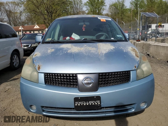 2004 Nissan Quest S with VIN 5N1BV28U24N331681, listed as a Copart auction lot 53614465 with 0 mi miles and Salvage Title. Bid and sale history available at carsss.com. Image 5.