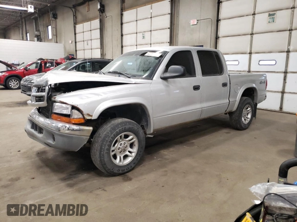 2004 Dodge Dakota Sport z VIN 1D7HG38N34S508009, wystawiony jako Copart lot #42217205 z przebiegiem 168 446 mil mil oraz Szkoda całkowita • Salvage title. Historia ofert i sprzedaży dostępna na DreamBid. Obrazek 1.