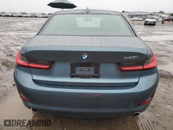 2021 BMW 3 Series 330i with VIN 3MW5R1J03M8B65999, listed as a Copart auction lot 48829075 with 39,730 mi miles and Salvage Title. Bid and sale history available at carsss.com. Image 6.