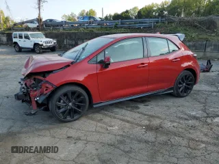 2021 Toyota Corolla Hatchback SE with VIN JTND4MBEXM3107708, listed as a Copart auction lot 71182694 with 0 mi miles and Salvage Title. Bid and sale history available at carsss.com. Image 1.