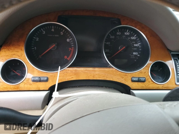 2007 Audi A8 L 4.2L with VIN WAUMV44E37N001895, listed as a Copart auction lot 80737364 with 0 mi miles and Salvage Title. Bid and sale history available at carsss.com. Image 9.