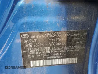 2017 Hyundai Elantra SE z VIN 5NPD74LF4HH184586, wystawiony jako Copart lot #56486295 z przebiegiem 105 485 mil mil oraz Szkoda całkowita • Salvage title. Historia ofert i sprzedaży dostępna na DreamBid. Obrazek 12.
