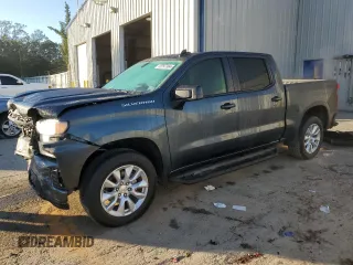 2020 Chevrolet Silverado 1500 Custom with VIN 3GCPWBEH9LG313667, listed as a Copart auction lot 82297064 with 19,158 mi miles and Salvage Title. Bid and sale history available at carsss.com. Image 1.
