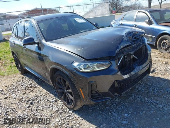 2022 BMW X3 sDrive30i with VIN 5UX43DP03N9L02180, listed as a IAAI auction lot 41879748 with 53,340 mi miles. Bid and sale history available at carsss.com. Image 1.