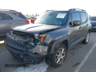 2017 Jeep Renegade Altitude with VIN ZACCJBBB4HPE93661, listed as a IAAI auction lot 41593284 with 92,667 mi miles and . Bid and sale history available at DreamBid. Image 2.