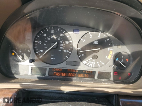 1995 BMW 7 Series 740i with VIN WBAGF6323SDH02306, listed as a Copart auction lot 41708995 with 109,902 mi miles and Clean Title. Bid and sale history available at carsss.com. Image 9.