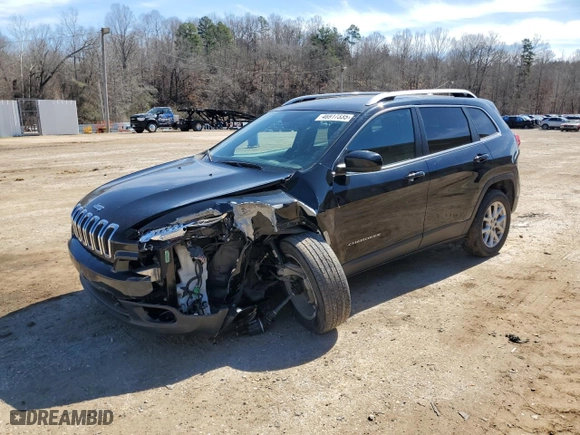 2017 Jeep Cherokee Latitude with VIN 1C4PJLCB9HD218940, listed as a Copart auction lot 46917335 with 52,892 mi miles and Salvage Title. Bid and sale history available at carsss.com. Image 1.