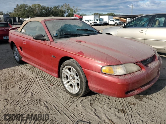 1996 Ford Mustang GT with VIN 1FALP45X6TF226699, listed as a Copart auction lot 82213754 with 102,247 mi miles and Salvage Title. Bid and sale history available at carsss.com. Image 4.
