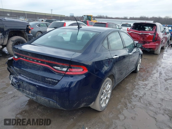 2015 Dodge Dart Limited with VIN 1C3CDFCB5FD142397, listed as a IAAI auction lot 41469465 with 115,195 mi miles. Bid and sale history available at carsss.com. Image 4.