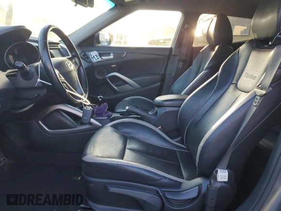 2013 Hyundai Veloster Turbo with VIN KMHTC6AE7DU178970, listed as a Copart auction lot 84644364 with 78,900 mi miles and Salvage title. Bid and sale history available at DreamBid. Image 7.