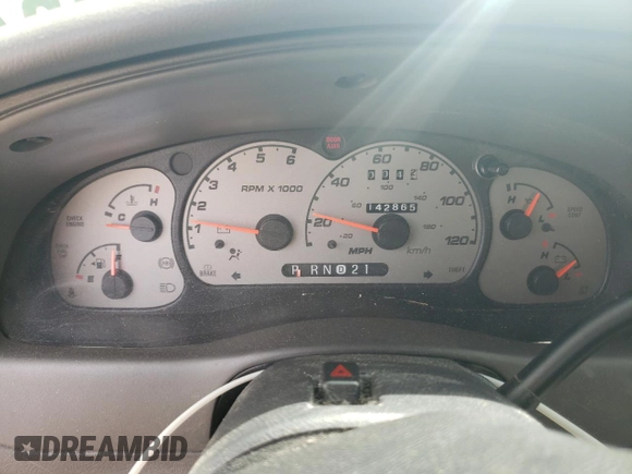 2003 Ford Ranger XL Fleet with VIN 1FTYR44V43PA02447, listed as a Copart auction lot 55436705 with 142,865 mi miles and Clean Title. Bid and sale history available at DreamBid. Image 9.