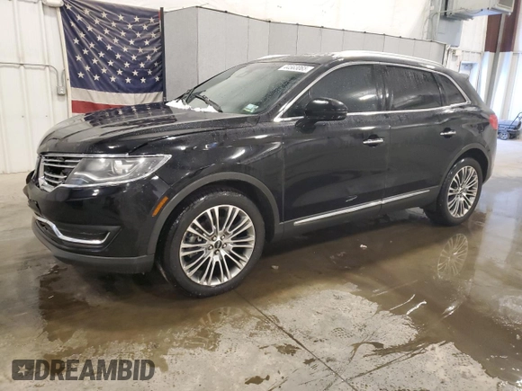 2016 Lincoln MKX Reserve with VIN 2LMTJ8LR2GBL76128, listed as a Copart auction lot 44563065 with 128,934 mi miles and Salvage Title. Bid and sale history available at carsss.com. Image 1.