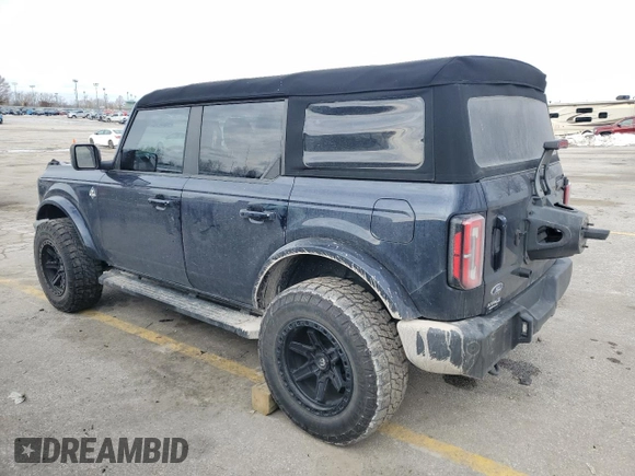 2021 Ford Bronco with VIN 1FMDE5BH6MLA73604, listed as a Copart auction lot 89152995 with 42,118 mi miles and Salvage Title. Bid and sale history available at DreamBid. Image 2.