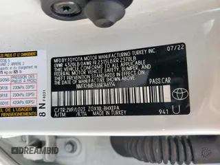 2022 Toyota C-HR XLE with VIN NMTKHMBX6NR146554, listed as a Copart auction lot 48039255 with 41,298 mi miles and Salvage Title. Bid and sale history available at carsss.com. Image 14.