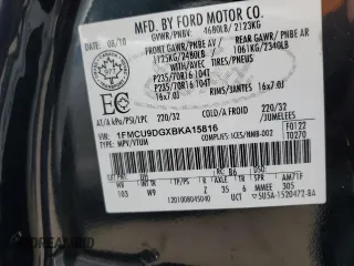 2011 Ford Escape XLT с VIN 1FMCU9DGXBKA15816, выставлен на аукционе Copart как лот 62086235 с пробегом 176 624 миль миль и Чистый • Clean title. История ставок и продаж доступна на DreamBid. Изображение 12.