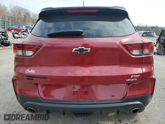 2021 Chevrolet TrailBlazer RS with VIN KL79MUSL8MB056608, listed as a Copart auction lot 47604514 with 43,681 mi miles and . Bid and sale history available at DreamBid. Image 6.