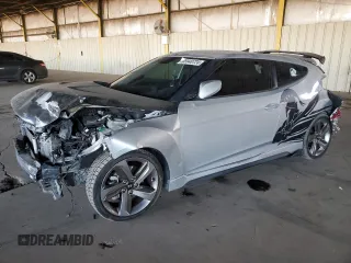 2013 Hyundai Veloster Turbo with VIN KMHTC6AE8DU128806, listed as a Copart auction lot 85940724 with 155,350 mi miles and Salvage title. Bid and sale history available at DreamBid. Image 1.