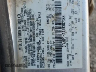 2010 Ford Fusion SE with VIN 3FAHP0HA4AR382388, listed as a Copart auction lot 48474215 with 121,935 mi miles and Salvage Title. Bid and sale history available at carsss.com. Image 13.