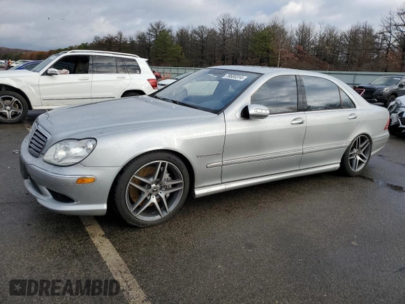 2006 Mercedes-Benz S 55 AMG with VIN WDBNG74J46A467680, listed as a Copart auction lot 79600314 with 155,019 mi miles and Clean Title. Bid and sale history available at DreamBid. Image 1.